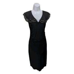 Lenhu Fashion Designs Flutter Neck 90s Y2K Grunge Dress L Whimsigoth Fairygoth